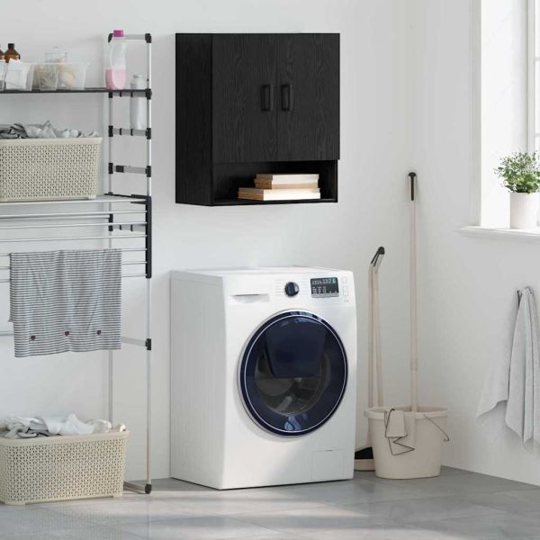 Стенен шкаф Черен дъб 60 x 31 x 70 см Инженерно дърво