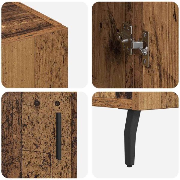 Служебен шкаф Старо дърво 90 x 34 x 80 см Инженерно дърво