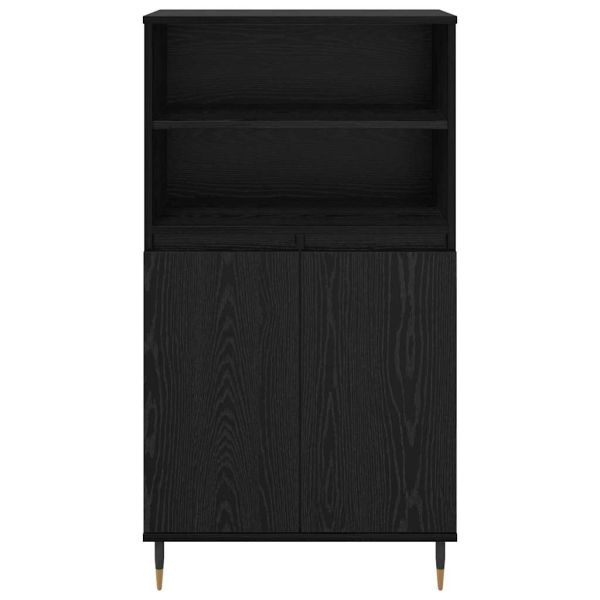 Висок шкаф Черно 60 x 36 x 110 см Инженерно дърво