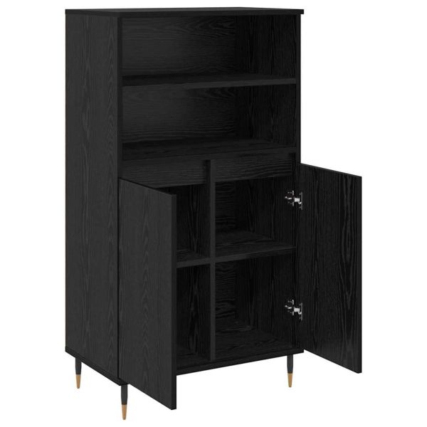 Висок шкаф Черно 60 x 36 x 110 см Инженерно дърво