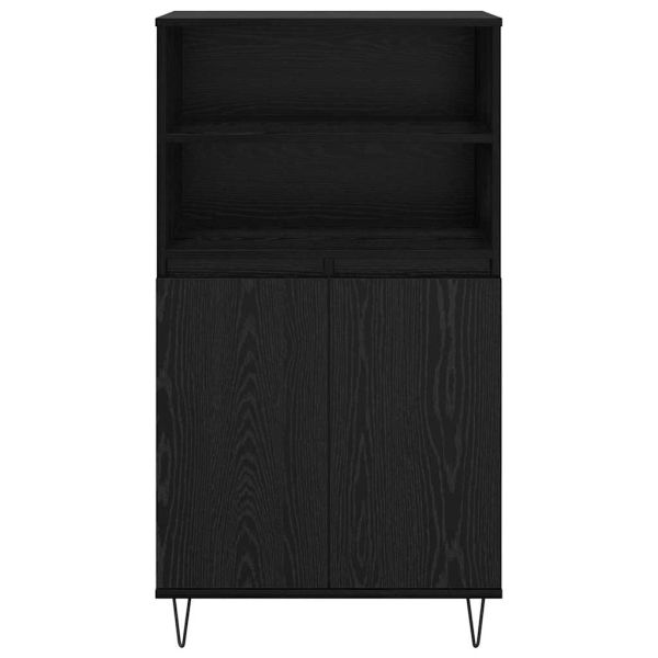 Висок шкаф Черно 60 x 36 x 110 см Инженерно дърво