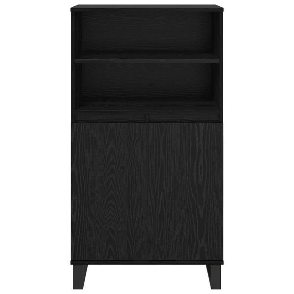 Висок шкаф Черно 60 x 36 x 110 см Инженерно дърво