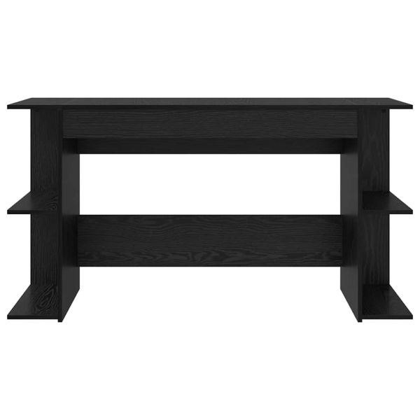 Бюро с рафт Друг Черен дъб 140 x 50 x 75 см Инженерно дърво