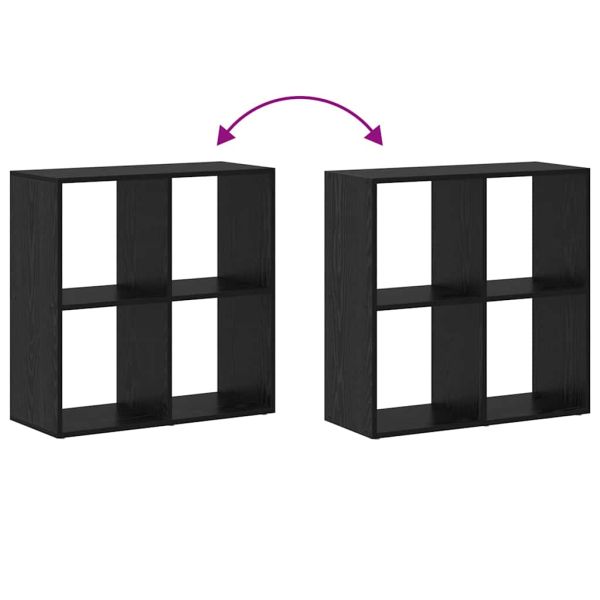 Шкаф за книги Черния дъб 69,5 x 29 x 69,5 см Инженерно дърво