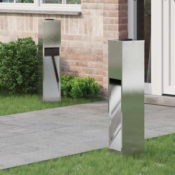 Слънчев LED светлинен указател 2 pcs Сребрист