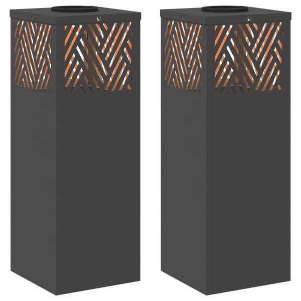 Соларна LED светлина за пътека 2 pcs Черно