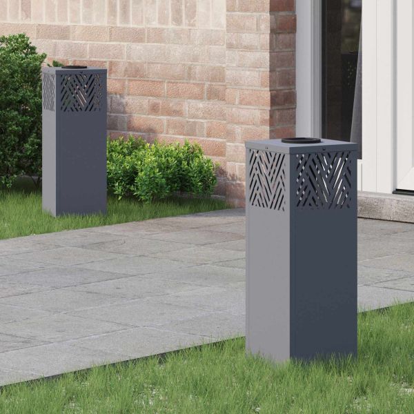 Соларна LED светлина за пътека 2 pcs Антрацит