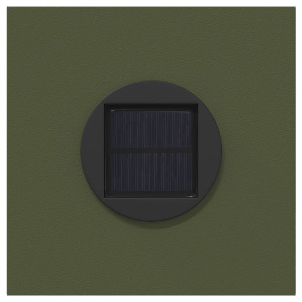 Соларна LED светлина за пътека 2 pcs Маслинено зелено