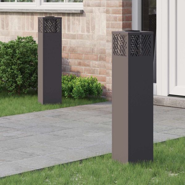 Соларна LED светлина за пътека 2 pcs Черно