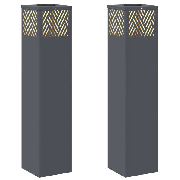 Соларна LED светлина за пътека Рибена кост 2 pcs Антрацит