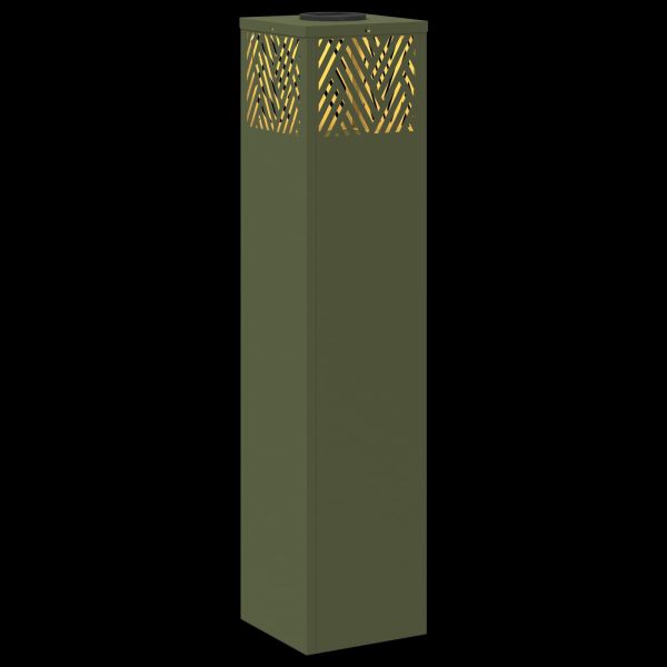 Соларна LED светлина за пътека 2 pcs Маслинено зелено