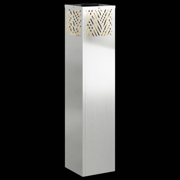 Соларна LED светлина за пътека 2 pcs Сребрист Галванизирана