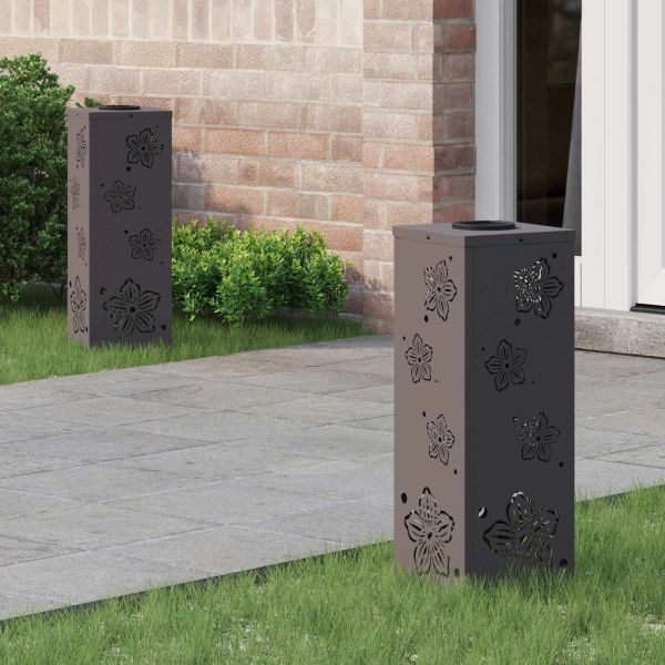 Соларна LED светлина за пътека 2 pcs Черно