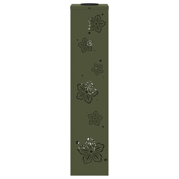 Соларна LED светлина за пътека 2 pcs Маслинено зелено