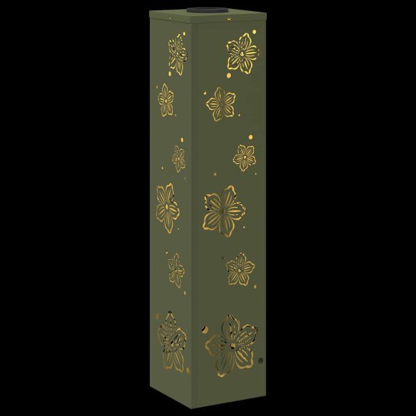 Соларна LED светлина за пътека 2 pcs Маслинено зелено