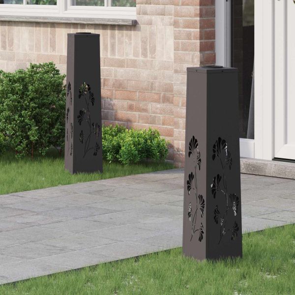 Соларна LED светлина за пътека 2 pcs Черно