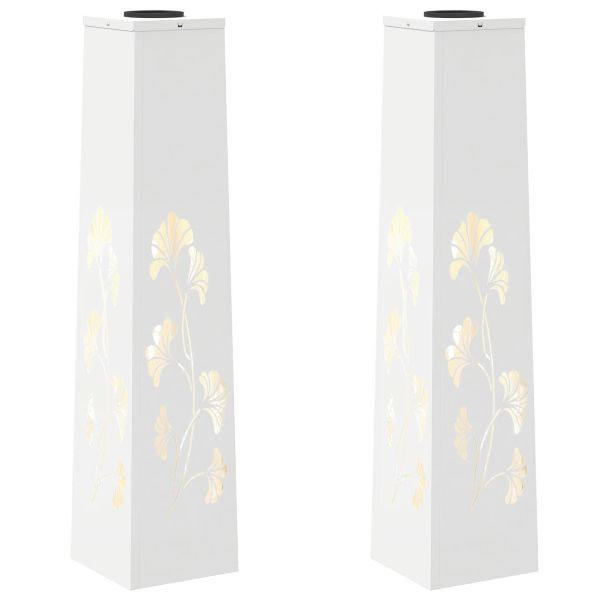 Соларна LED светлина за пътека 2 pcs Бяло