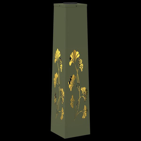 Соларна LED светлина за пътека 2 pcs Маслинено зелено