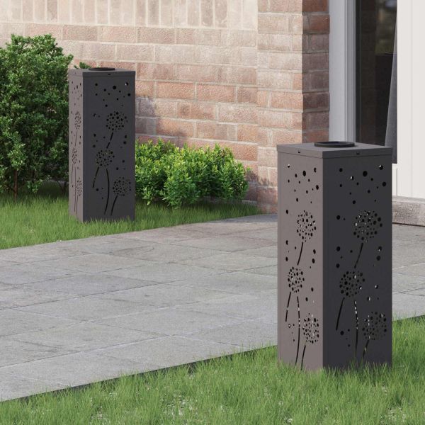 Соларна LED светлина за пътека 2 pcs Черно