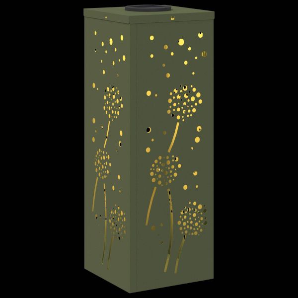 Соларна LED светлина за пътека 2 pcs Маслинено зелено