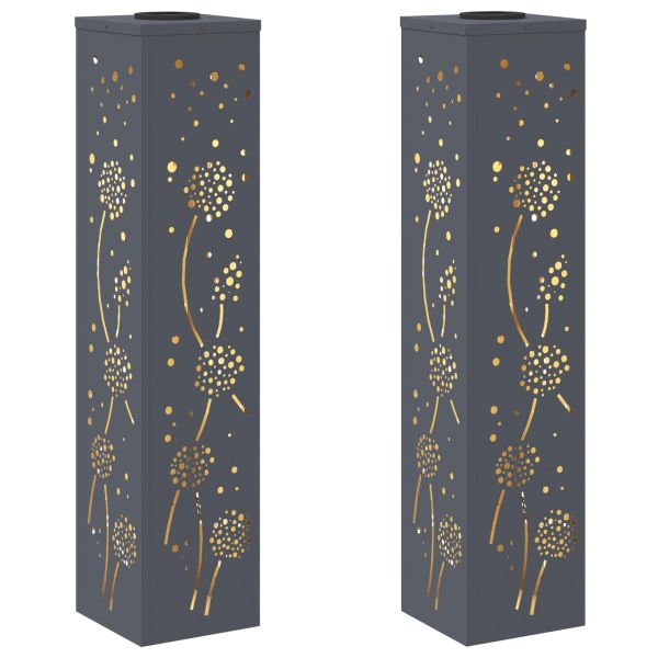 Соларна LED светлина за пътека 2 pcs Антрацит