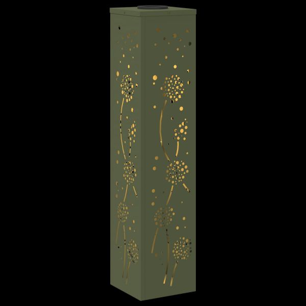 Соларна LED светлина за пътека 2 pcs Маслинено зелено