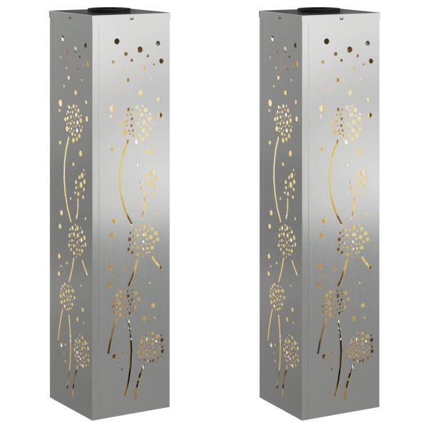 Соларна LED светлина за пътека 2 pcs Ръждясало Галванизирана