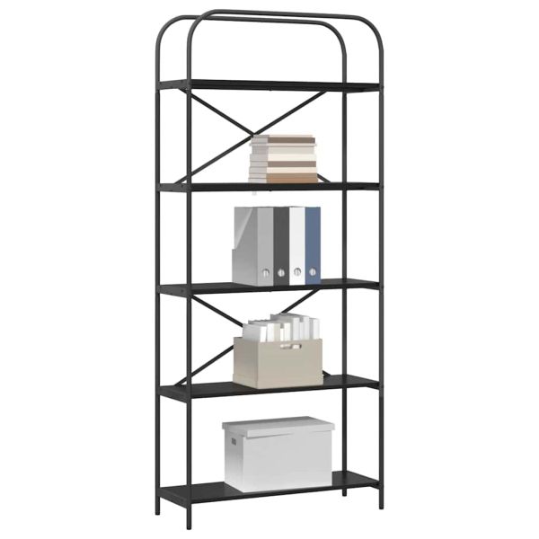 Рафт за книги Черния дъб 80 x 30 x 183 см Инженерно дърво