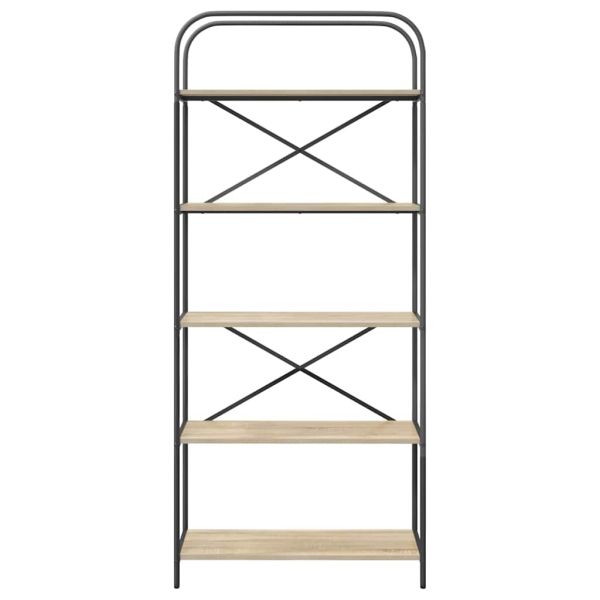 Рафт за книги Сонома дъб 80 x 30 x 183 см Инженерно дърво