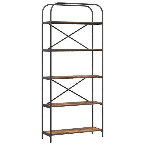 Рафт за книги Димян дъб 80 x 30 x 183 см Инженерно дърво