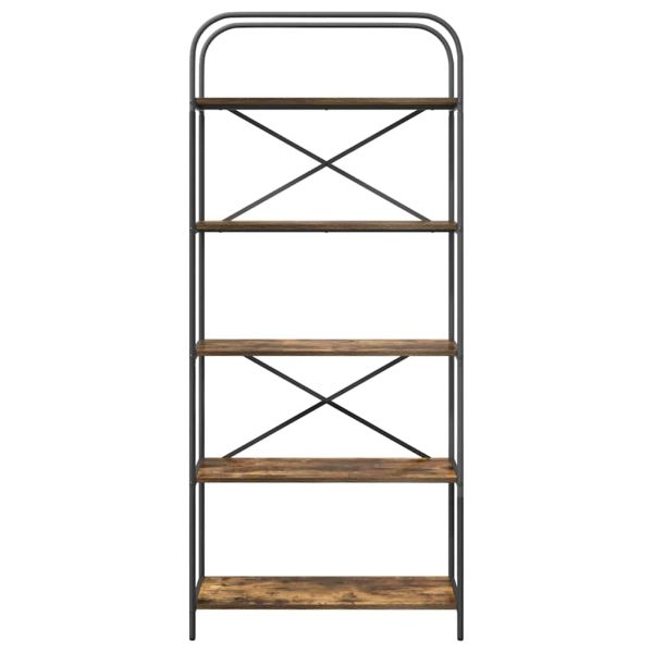 Рафт за книги Димян дъб 80 x 30 x 183 см Инженерно дърво