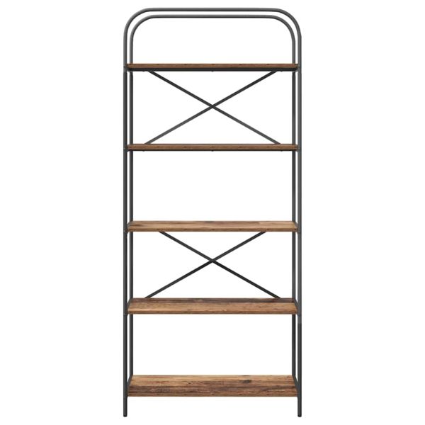 Рафт за книги Старо дърво 80 x 30 x 183 см Инженерно дърво