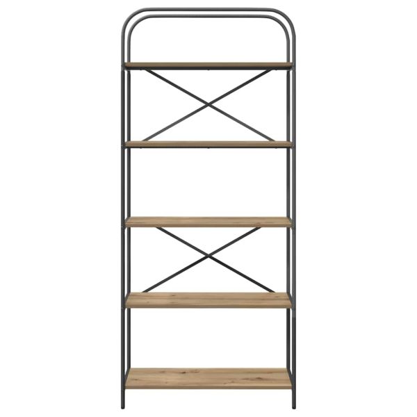 Рафт за книги Дъб 80 x 30 x 183 см Инженерно дърво