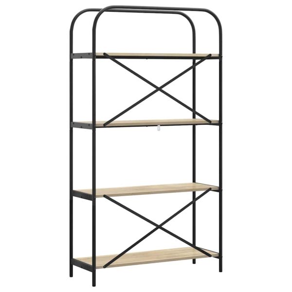 Рафт за книги Сонома дъб 80 x 30 x 146 см Инженерно дърво