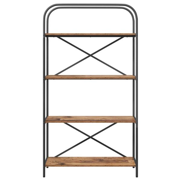 Рафт за книги Старо дърво 80 x 30 x 146 см Инженерно дърво