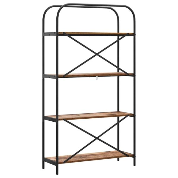 Рафт за книги Старо дърво 80 x 30 x 146 см Инженерно дърво