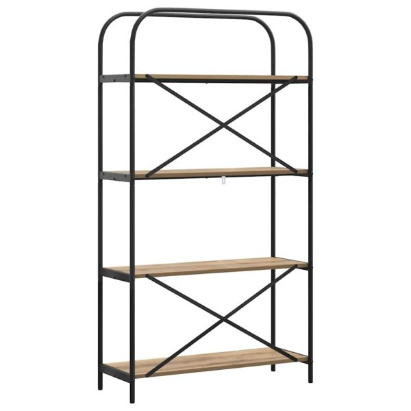 Рафт за книги Дъб 80 x 30 x 146 см Инженерно дърво