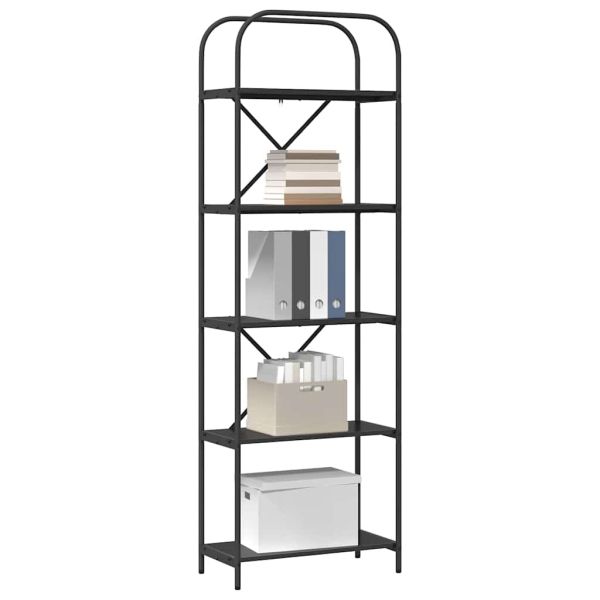 Рафт за книги Черния дъб 60 x 30 x 183 см Инженерно дърво