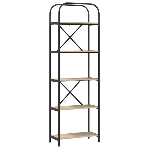 Рафт за книги Сонома дъб 60 x 30 x 183 см Инженерно дърво