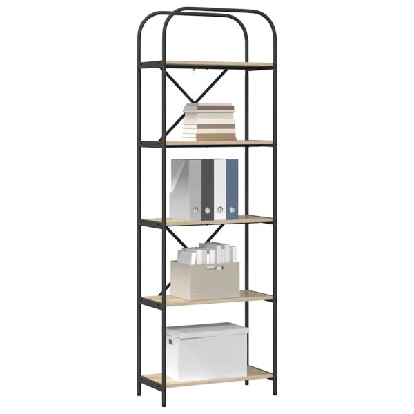 Рафт за книги Сонома дъб 60 x 30 x 183 см Инженерно дърво