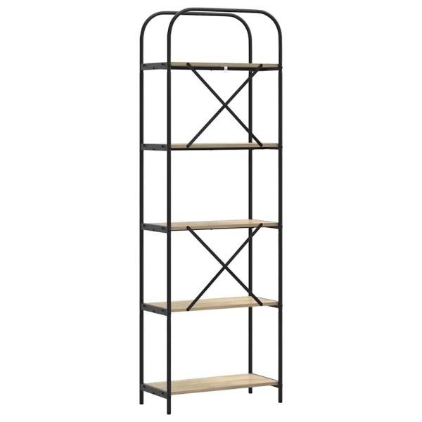 Рафт за книги Сонома дъб 60 x 30 x 183 см Инженерно дърво