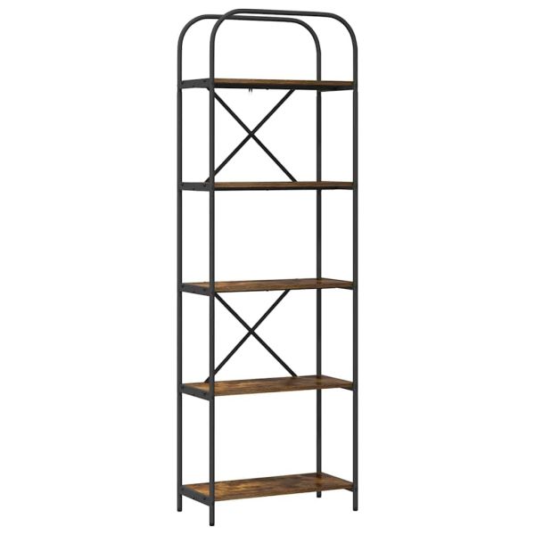 Рафт за книги Димян дъб 60 x 30 x 183 см Инженерно дърво