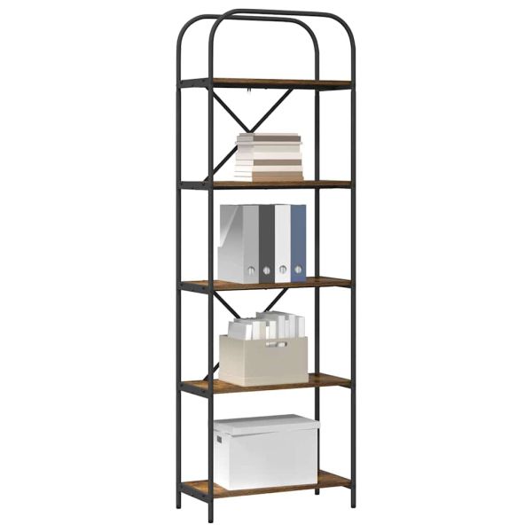 Рафт за книги Димян дъб 60 x 30 x 183 см Инженерно дърво