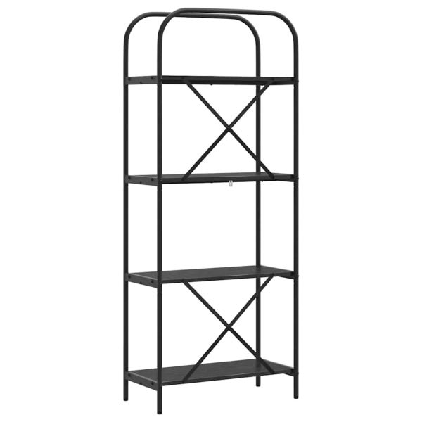 Рафт за книги Черния дъб 60 x 30 x 146 см Инженерно дърво