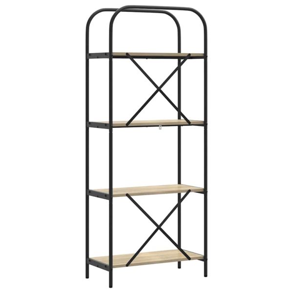 Рафт за книги Сонома дъб 60 x 30 x 146 см Инженерно дърво