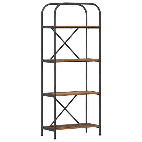 Рафт за книги Старо дърво 60 x 30 x 146 см Инженерно дърво