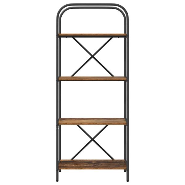 Рафт за книги Старо дърво 60 x 30 x 146 см Инженерно дърво