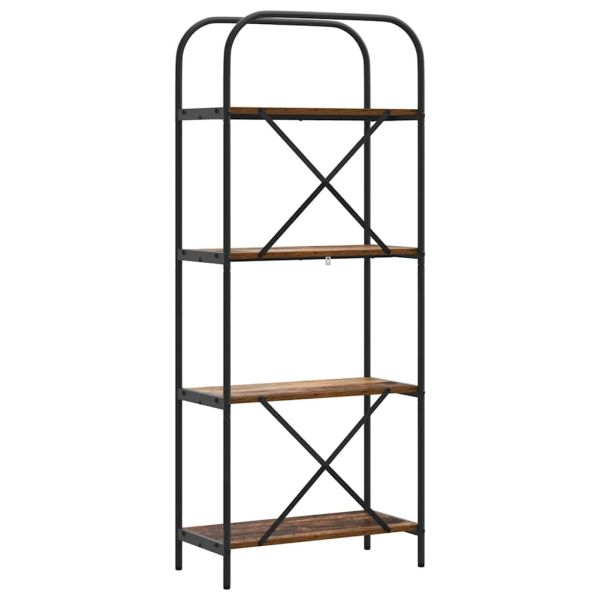 Рафт за книги Старо дърво 60 x 30 x 146 см Инженерно дърво