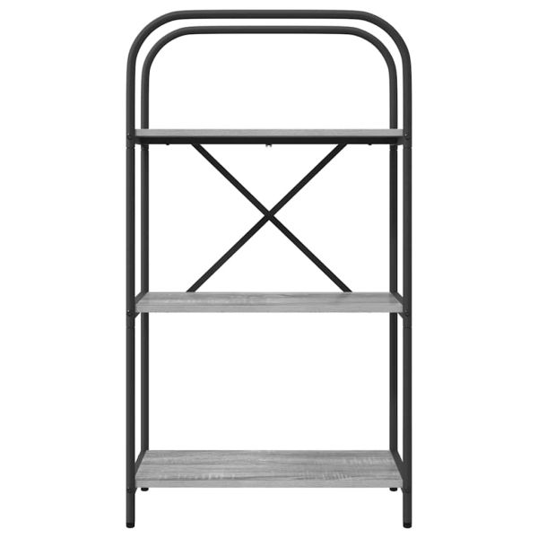 Рафт за книги Сив Сонома 60 x 30 x 109 см Инженерно дърво