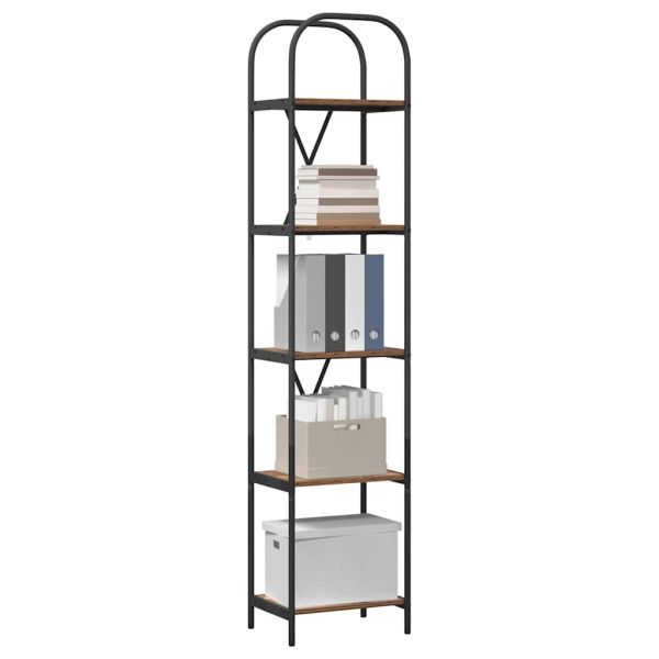 Рафт за книги Старо дърво 40 x 30 x 183 см Инженерно дърво